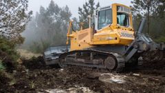 Acondicionamiento de cortafuegos en montes de la comarca de Pontevedra