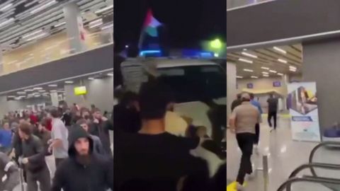 Propalestinos invaden un aeropuerto en Daguest�n para intentar sacar de un avi�n a pasajeros israel�es
