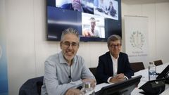 Nacho Vallejo y Jos� Luis Jim�nez, en la clausura del programa formativo del Colegio M�dico de Ourense