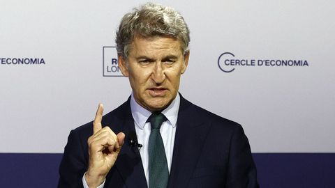 N&uacute;&ntilde;ez Feijoo en el Cercle d?Economia, en Barcelona.