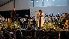 Guadi Galego durante su actuaci�n en el Galaico Brass Festival.