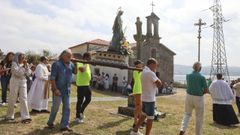 La procesión, el domingo junto a la ermita de Santa María de Caranza