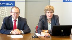 Ant�n Molej�n y Rosa Urdiales, durante la presentaci�n de la memoria 2015 de la ASAC