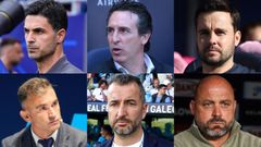 Mikel Arteta, Unai Emery, Jonatan Gir�ldez, Iv�n Cancela, Diego Mart�nez y Manolo Gonz�lez.