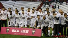 Pelayo Novo Albacete Real Oviedo.Los futbolistas del Albacete, con camisetas en apoyo a Pelayo Novo