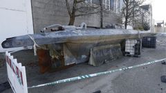 El narcosubmarino apresado en Punta Couso permanece custodiado en la Zona Franca de Vigo