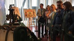 El consejero de Salud, Pablo Fern�ndez Mu�iz; la alcaldesa de Avil�s, Mariv� Monteser�n, y el director general de Ganader�a, Ibo �lvarez 