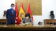 La vicepresidenta Carmen Calvo, en un homenaje a Aza�a