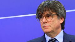 Puigdemont, en una imagen de archivo durante una comparecencia en el Parlamento Europeo.