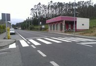 Imagen del paso de cebra habilitado en la AC-862