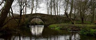 Ponte romana de Bedo�a sobre o Mero, no concello de Abegondo, recentemente restaurada