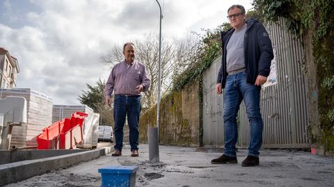 El edil de Obras, Ram�n G�mez, y el alcalde, Amador D�az, visitaron las obras.