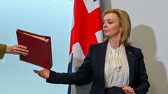 La ministra de Exteriores britnica, Liz Truss, el pasado 11 de diciembre, en una cumbre del G7 en Liverpool