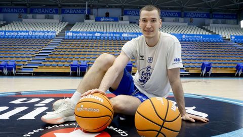 Aleksandar Aranitovic, en el Pazo dos Deportes de Lugo