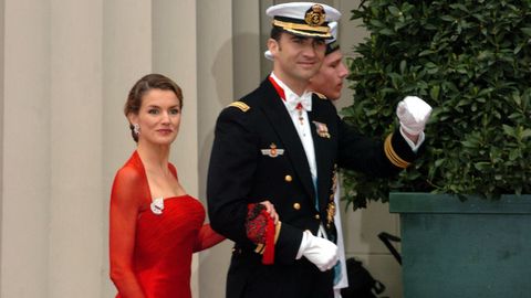 Letizia en la boda de los prncipes de Dinamarca en el 2004