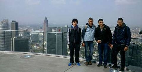 Los cuatro alumnos del CIFP A Xunqueira que cursaron el �ltimo a�o escolar en Polonia. 