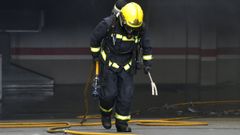 Imagen de archivo de la extincin de un incendio en un garaje