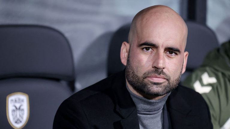 Claudio Gir�ldez, durante el PAOK-Celta de este jueves en el Toumba Stadium.