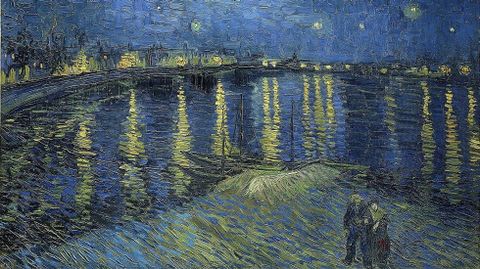 Uno de los pintores que frecuentemente se asocia con la tristeza es Van Gogh, que vivi� atormentado por su soledad. �Noche estrellada sobre el R�dano� (1888, Museo de Orsay, Par�s)