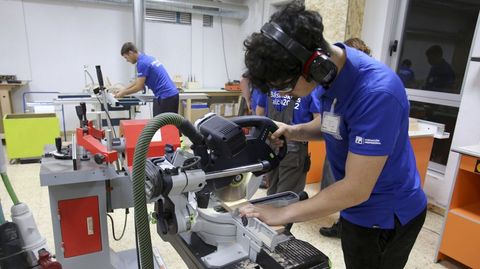 Alumnos del CIFP Ferrolterra, en una foto de archivo.