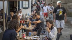 Imagen de una terraza en Santiago de Compostela.