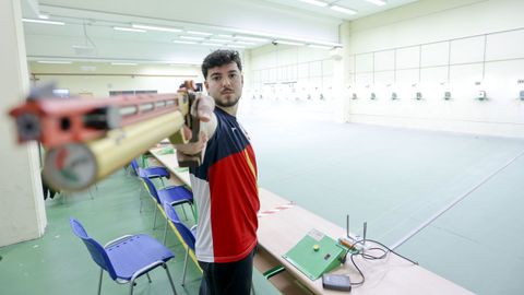 Mart&iacute;n Freije, en la galer&iacute;a de tiro de Lugo el d&iacute;a antes de su segunda operaci&oacute;n del martes.