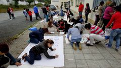 Nueva concentraci�n en el colegio de O Pino