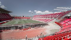 Obras en la grader�a del estadio de Son Moix, en Mallorca, lideradas por una empresa gallega