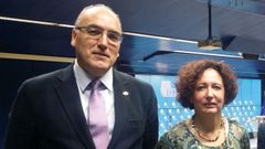 Hugo Gonzlez y Mercedes Rodrguez Moreda, en Bruselas, en diciembre del 2014