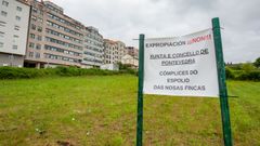 Carteles contra el PIA de San Mauro en los terrenos afectados