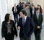 Negreira, ayer con los empresario de Smart City en el �gora. 