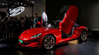 La presentaci�n de un coche MG en India