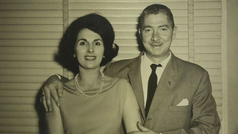 Amparo del R�o, en una foto antigua junto a su esposo
