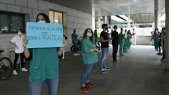 Estudiantes de Medicina protestan por la reducci�n de pr�cticas