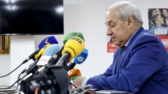 Jos Tom, durante su comparecencia del jueves en Monforte, donde anunci su renuncia a la presidencia de la Deputacin y su solicitud de suspensin del partido