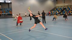 La pista de Expourense ofreci� partidos de distintas categor�as durante todo el d�a