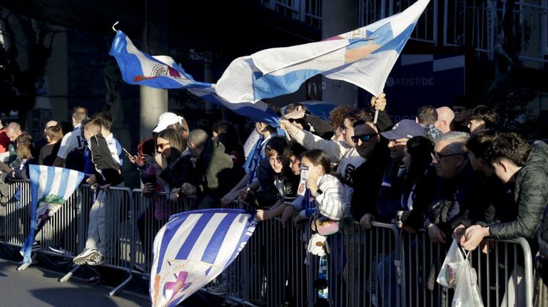 Recibimiento al D�por antes del partido contra el Zaragoza