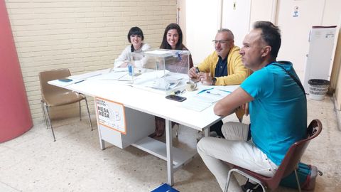 Mesa electoral en sede CC.OO. de Ferrol