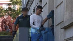 Entrada en la Audiencia de Lugo de Jos Valencia detenido por el asesinato de Cristina Cabo