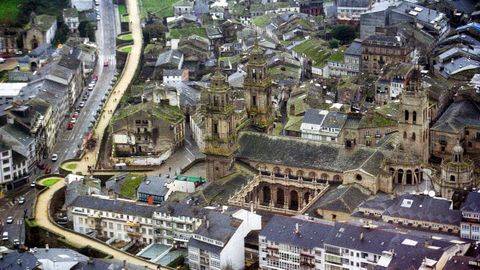 Imagen del casco viejo de Lugo en el 2000
