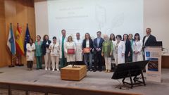 Momento de la entrega al Chuac del  Premio New Medical Economics en la categor�a de Compromiso con las pol�ticas One Health a trav�s del proyecto AineadODS