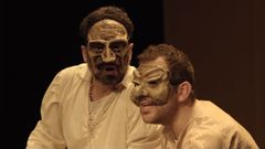 Fernando de Retes y Antonio Velasco caracterizados durante �El Quijote. La historia secreta�