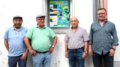 Antonio Rey, Carmelo V�zquez, Antonio Pedrouzo y Santiago Miramontes, �Chajo�, organizadores de la Festa da Morrada