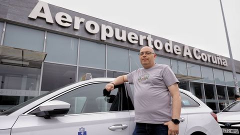 Ricardo Fari�a, portavoz de los taxistas de Culleredo, valora de forma positiva para el colectivo estos 35 d�as de trabajo extra.