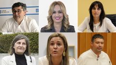 En la fila superior, de izquierda a derecha,�Ovidio Rodeiro, Marta Novoa y Mar�a G. Albert. En la fila inferior, Bel�n Cachafeiro, Patricia Otero y Manuel Lourenzo