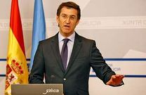 Feijoo, ayer, tras el Consello de la Xunta.