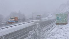 La borrasca Kristin deja nevadas en Galicia