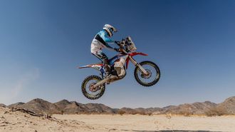 Fran G&oacute;mez Pallas, durante la jornada de este mi&eacute;rcoles en el Dakar.