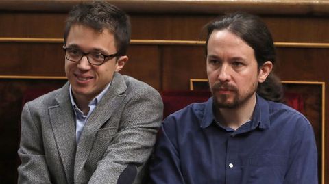 Pablo Iglesias, junto a ��igo Errej�n