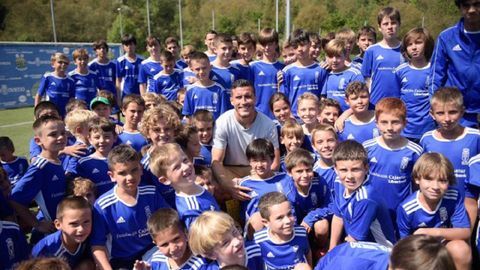 Christian Fernndez en el campus del Real Oviedo